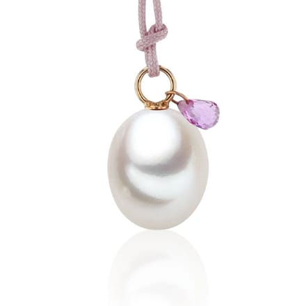 Luna-Pearls - 204.1393 - Hanger - 750/-Wit goud met Tahiti gekweekte parel