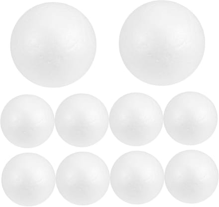 10 witte polystyreen bollen 9 cm – lichtgewicht schuimbollen voor creatief knutselen, decoratie en versierprojecten