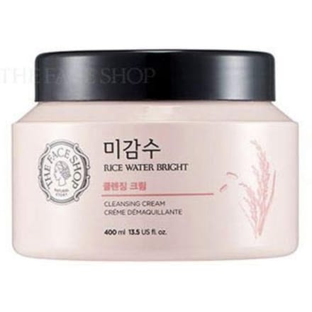 THE FACE SHOP Crème Lavante Lumineuse à l'Eau de Riz 400ml (Grande Contenance) black