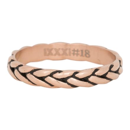 iXXXi Vulring 4mm Wheat Knot Roségoudkleurig - maat 21