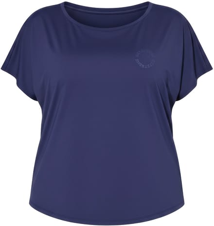 Studio Untold - Dames - Sporttop oversized afgeronde zoom - Nachtblauw - Maat 42+