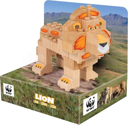 FabBrix - Houten speelgoedstenen - WWF Leeuw