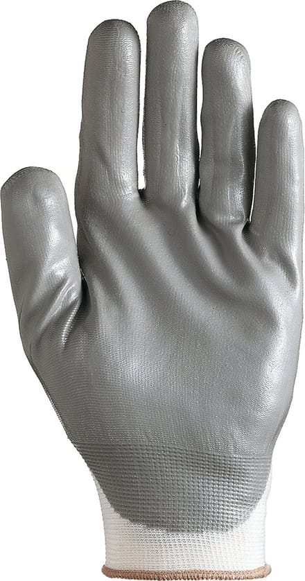 SIR SAFETY GENIO Werkhandschoenen Wit Tuinhandschoenen - Polyester - Nitril Antislip Ademend - 12 Stuks