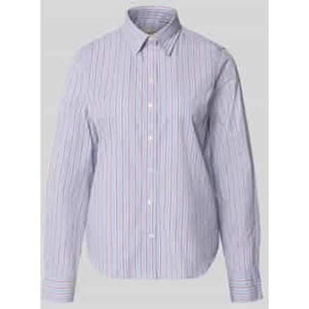 regular fit blouse met lange mouwen van puur katoen
