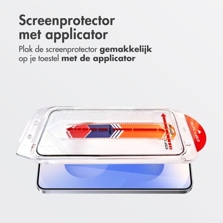 Accezz Screen Protector - Geschikt voor Samsung Galaxy S25 FE - Glas Screenprotector met Anti-dust Applicator