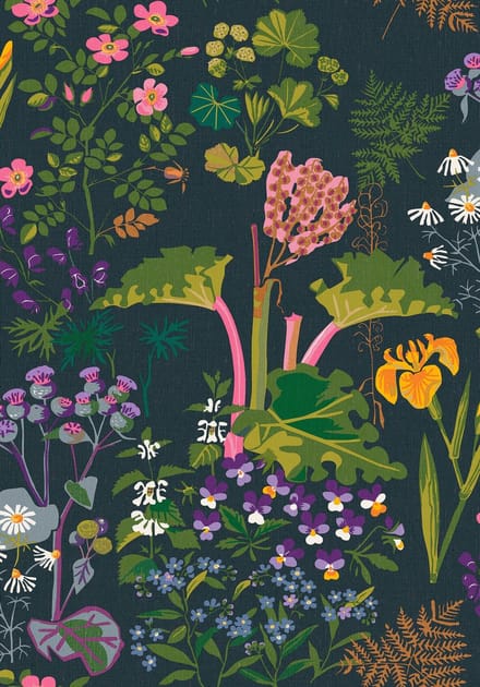 Boråstapeter Vliesbehang 1791 - Scandinavian DesignersII - Botanisch Blauw - 53cm x 10.05m