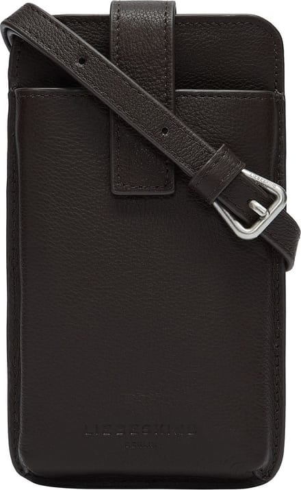 LIEBESKIND BERLIN Leren Telefoontasje Schoudertas Harris Mobile Pouch Dark Choco Nips Donkerbruin