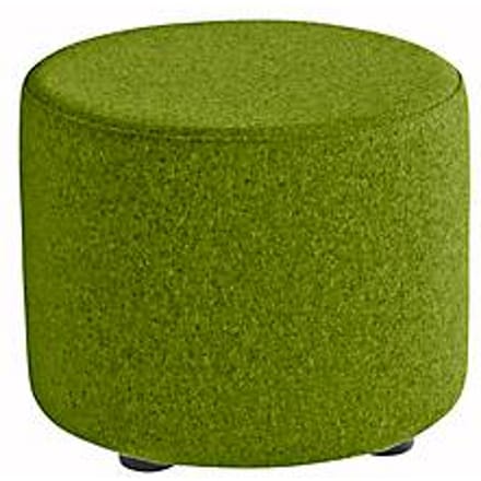 Zitkruk TAPA Round, multiplex, gestoffeerd, bekleding van scheerwol, groen