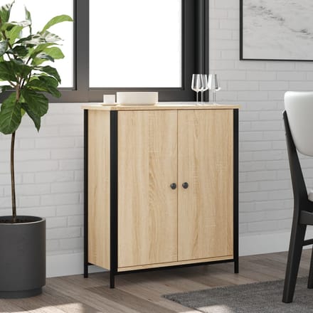 vidaXL - Dressoir - 70x30x80 - cm - bewerkt - hout - sonoma - eikenkleurig