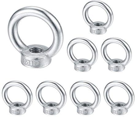 Solidchoice - Set van 8 RVS Oogmoeren M10 voor Hefaccessoires