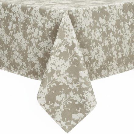 Protecttable - Tafelzeil Bloem Beige 140x140cm - Tafelkleed Afwasbaar - Kunststof