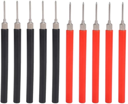 Testsondepen Set - Meetpennen Multimeter - Circuit Testen - Schroefverbinding - 30V AC/60V DC 24A - Rood Zwart