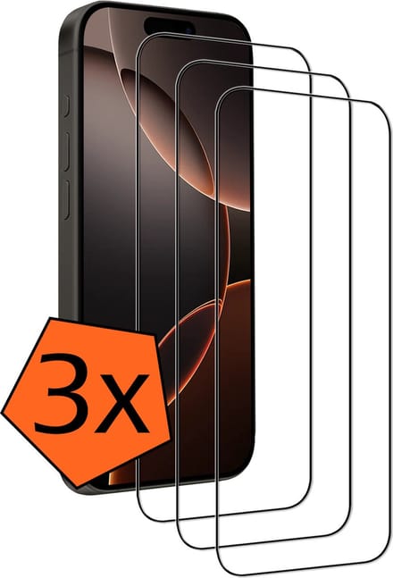 Screenprotector - 3 Stuks - Geschikt voor Apple iPhone 16 Pro Max - Full Cover - Gehard Glas - Beschermglas - Tempered Glass - Screen Protector