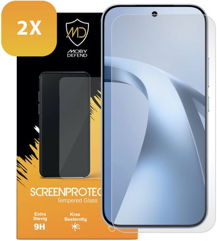 2-Pack MobyDefend Screenprotectors - Geschikt voor Xiaomi 17T - Case-Friendly Screensavers - Gehard Glas