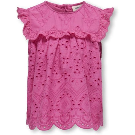 Only Kogcleo life sl emb button top wvn framboos