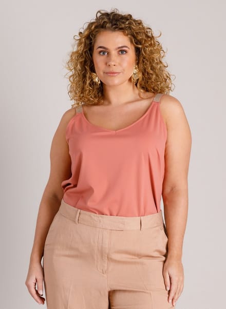YEST CURVE Wieneke Essential Tops - Dark Terra - maat X-0(44)