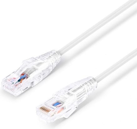 Qost - Slim Patchkabel CAT6 - Wit - 2 meter - Unshielded (UTP) - 8AWG Snagless - PVC - Internetkabel