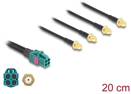Delock Cable Mini FAKRA Z jack quad to 4 x SMA jack