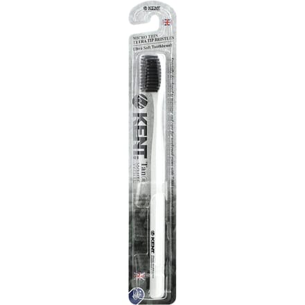 Kent, brosse à dents ultra douce, blanche, 1 brosse à dents gray