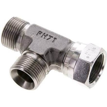 T-koppeling G3/4" Buitendraad x Binnendraad RVS Hydrauliek 325bar (4566.25psi)