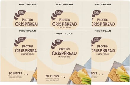 Protiplan - Crispbread Knäckebröd Atkins Recept - 6 dozen - 6 x 100 g - Koolhydraatarm - Eiwitrijk