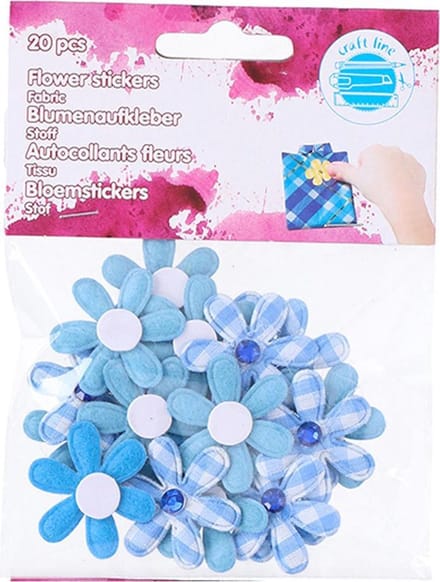 Bloemenstickers 20 Stuks 4 assorti kindercrea