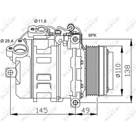 Compressor, airconditioning NRF 32533