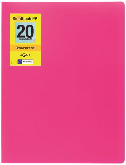 Pagna 21012-34, Project folder, A4, Polypropyleen (PP), Roze, 20 vakken, 1 stuk(s)