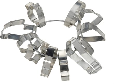 Excellent Houseware uitsteekvormen op ring - Kerst - 11 stuks - RVS