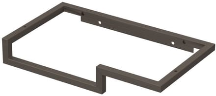 Saqu Rise fonteinframe met handdoekhouder links 40x23cm geborsteld rvs