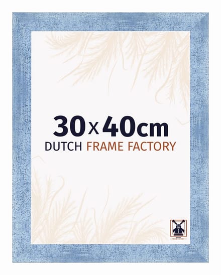 Fotolijst 30x40 cm - MDF - Helder Blauw Geveegd - Praag