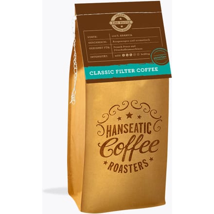 Hanseatic Coffee Roasters Classic Filter Coffee 250g gemalen