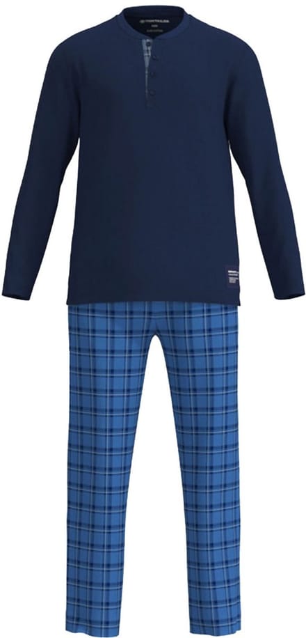 Tom Tailor - Pyjamaset met ruitjespatroon - Maat 48 - blue-medium-check