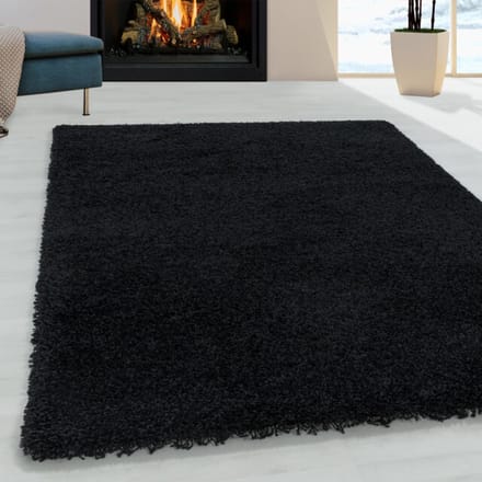 Muratap Monaco soft shaggy hoogpolig vloerkleed black- 80x150 cm