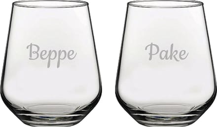 Gegraveerde Drinkglas 42,5cl Pake & Beppe