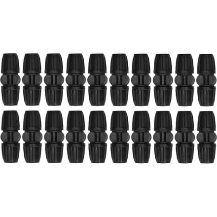 20 STUKS 8/11 Rechte Slangkoppeling met Vergrendeling Tuinslangkoppeling Irrigatie Fittingen black