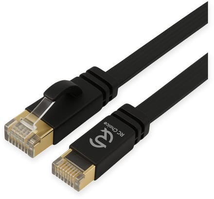 Internetkabel - CAT8 Ethernet Netwerk tot 40Gbps - RJ45 Platte UTP Kabel - Zwart - 2 Meter