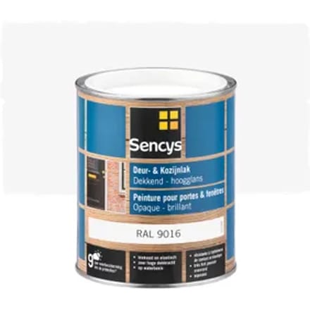 Sencys Lak Voor Deurenen Ramen Hoogglans Ral9016 750ml