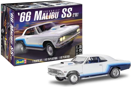 Revell Modelbouwpakket Auto - 14520 1966 Malibu SS 2N1 Car Plastic - 1:24 - Modelbouw
