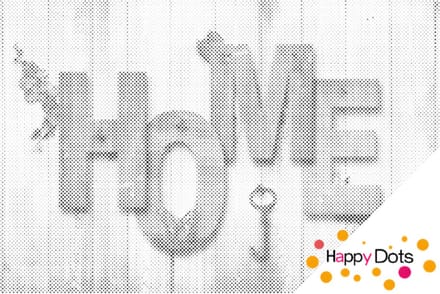 HappyDots DOT Painting Home - Stippelschilderij 60x80cm