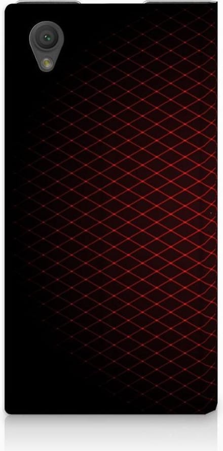 Sony Xperia L1 Hoesje met Magneet Geruit Rood