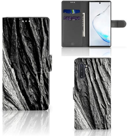 Book Style Case Samsung Galaxy Note 10 Boomschors Grijs