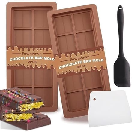 Dailygoods- Chocoladevormen Kwaliteit - Siliconen Mallen - Set van 2