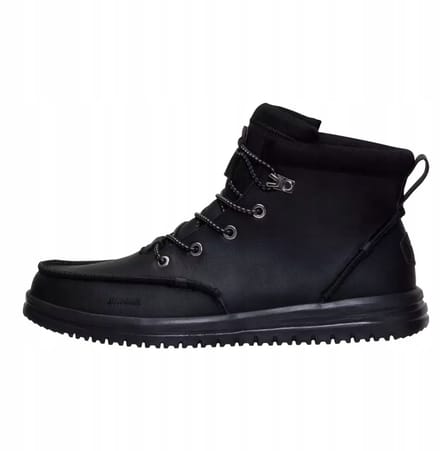 Hey Dude Classic Bradley - Tumbled Veterschoenen - Zwart - Flex & Fold - Reismodel
