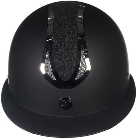 Ruitercap veiligheidshelm Illusion zwart/zilver glanzend maat S (52-54 cm)