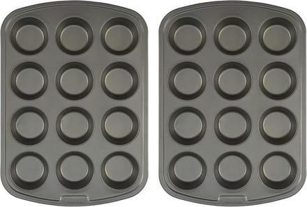 Bakvorm voor 12 Cupcakes en Muffins met Antiaanbaklaag