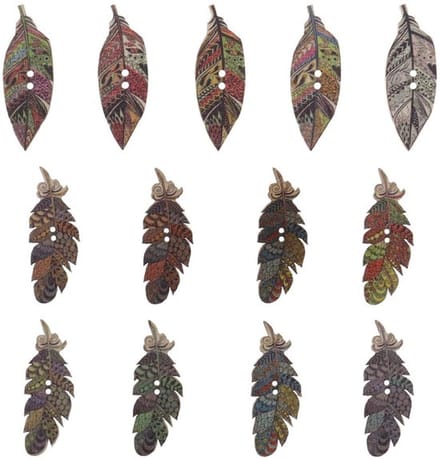 Onf3 - Houten Knopen - Vintage Creatieve Knopen - Multicolour - DIY
