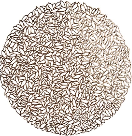 Krist+ Placemat - metallic koper - rond - D38 cm - kunststof - Voor o.a. Kerstmis/Bruiloft/Feest