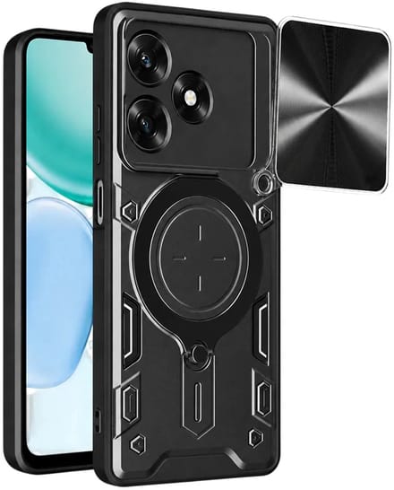 Hoesje geschikt voor HONOR X5c Plus - Techsuit CamGuard Pro Back Cover - Zwart