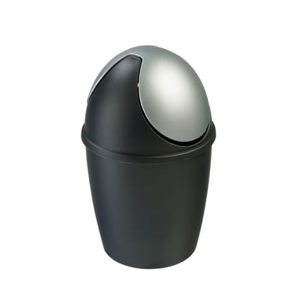 Sunware Tiglio tafelafvalbak - 1.5L - met swing deksel - zwart/zilver